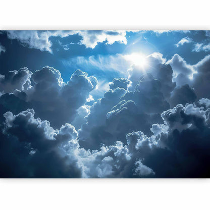 Fototapete - Animated Scenery: The Sun Battling with Clouds
