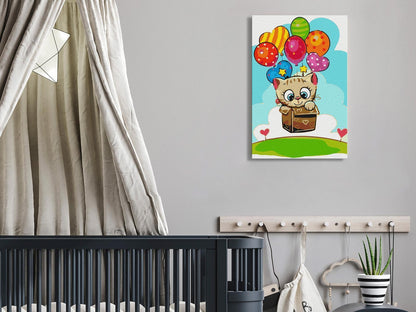 Malen nach Zahlen - Kitten With Balloons