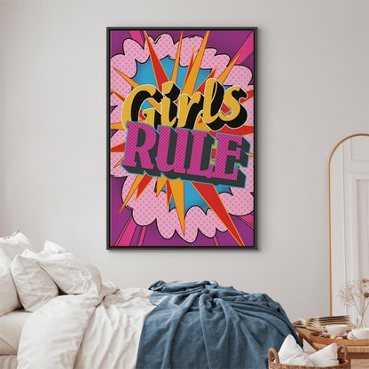 Leinwandbild - Energy of Colors (1-part) - English Text on Colorful Background