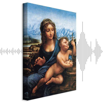 Leinwandbild - Leonardo da Vinci – Madonna With a Distaff