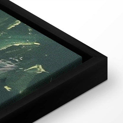 Leinwandbild - Impressionist bridge - painting of a bridge against a picturesque background