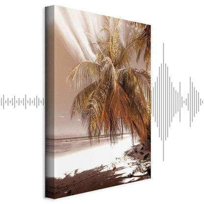 Leinwandbild - Palm Shadow (1 Part) Vertical