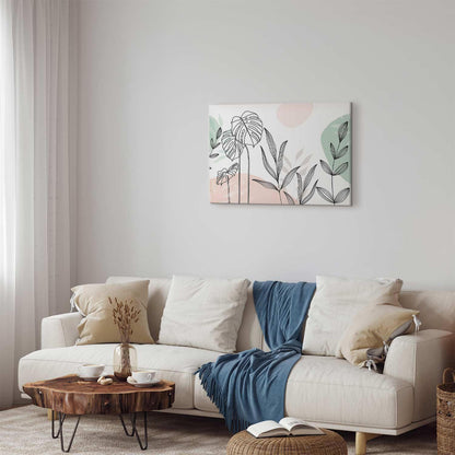 Leinwandbild - Pastel line art