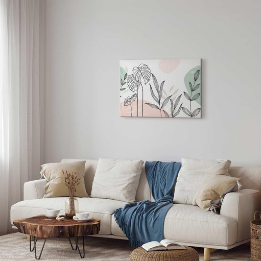 Leinwandbild - Pastel line art