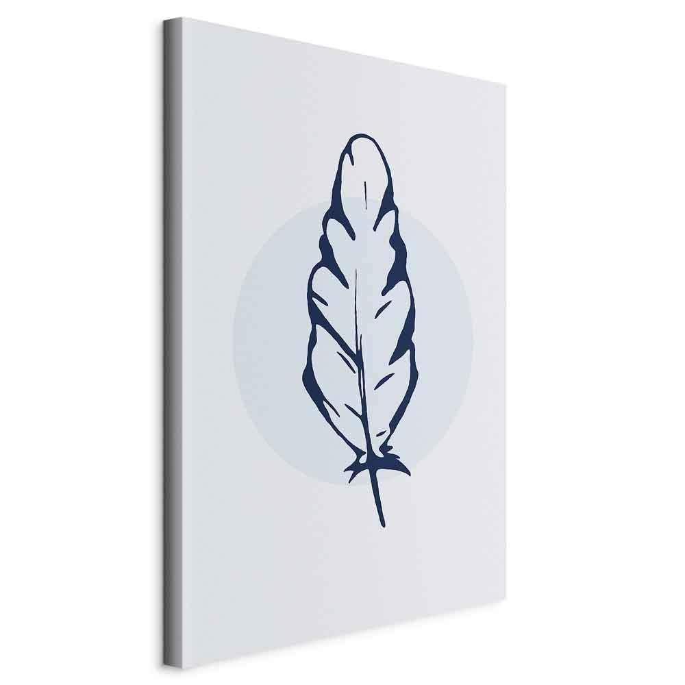 Leinwandbild - Blue Feather (1 Part) Vertical