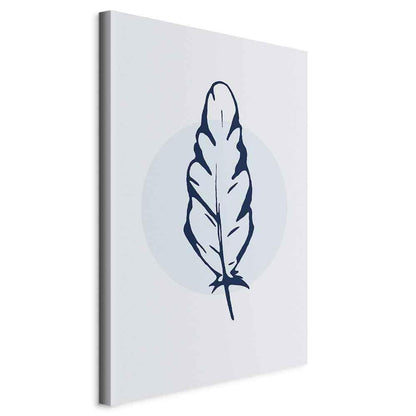 Leinwandbild - Blue Feather (1 Part) Vertical