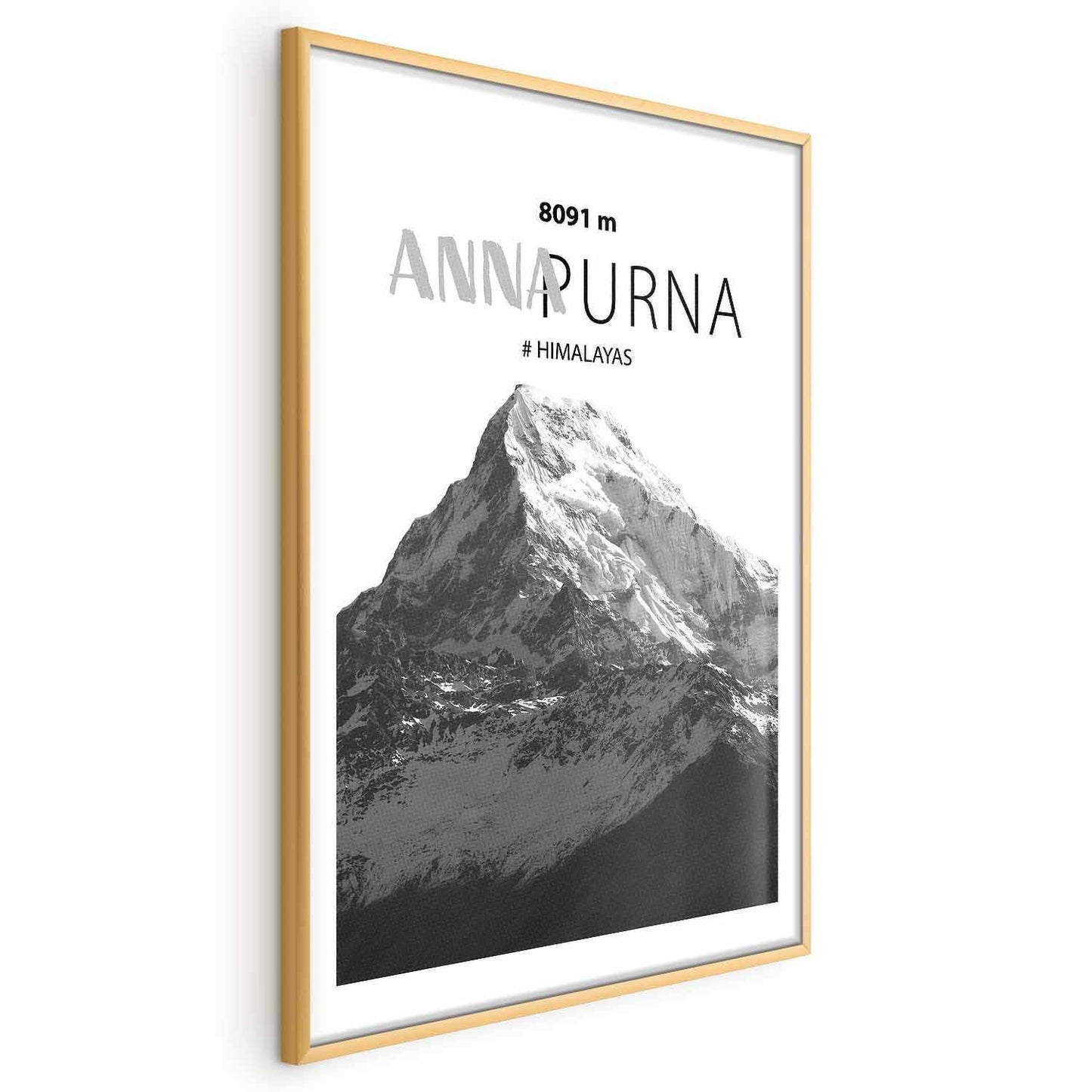 Poster - Majestic mountain peak Annapurna mountain crown mountain landscape
