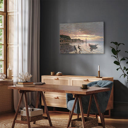 Leinwandbild - Claude Monet – Hauling a Boat Ashore, Honfleur