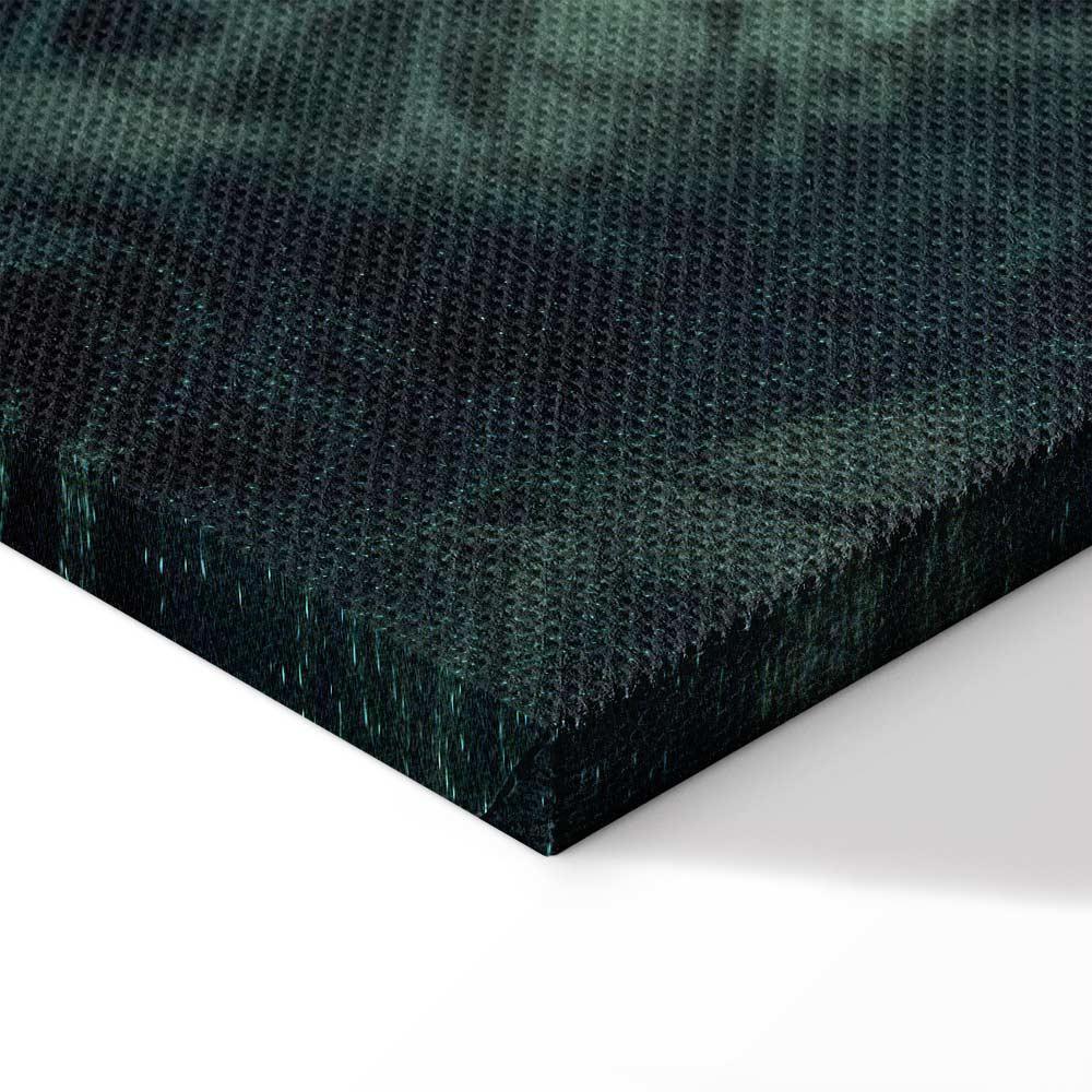 Leinwandbild - Oriental Pattern Carpet: Emerald Ornaments and Worn Patterns