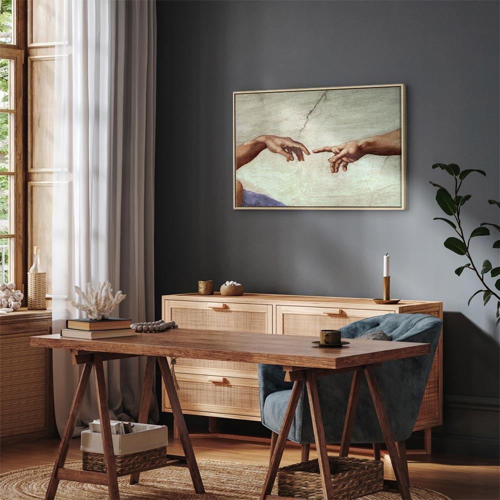 Leinwandbild - Michelangelo – The Creation of Adam (hands)