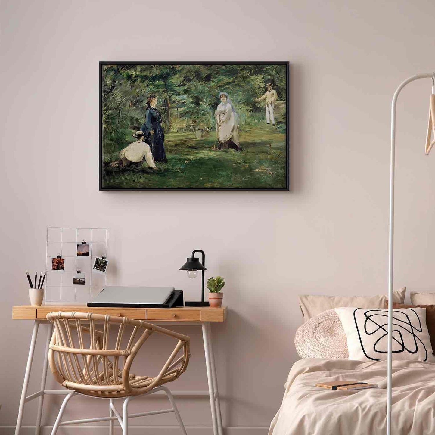Leinwandbild - La Partie de croquet à Paris (Edouard Manet) Artgeist