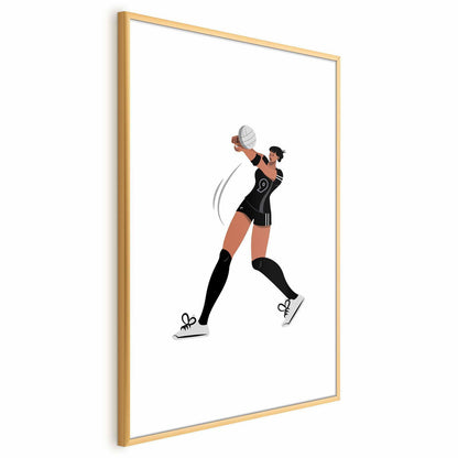 Poster - Illustration - Female Volleyball Team Player