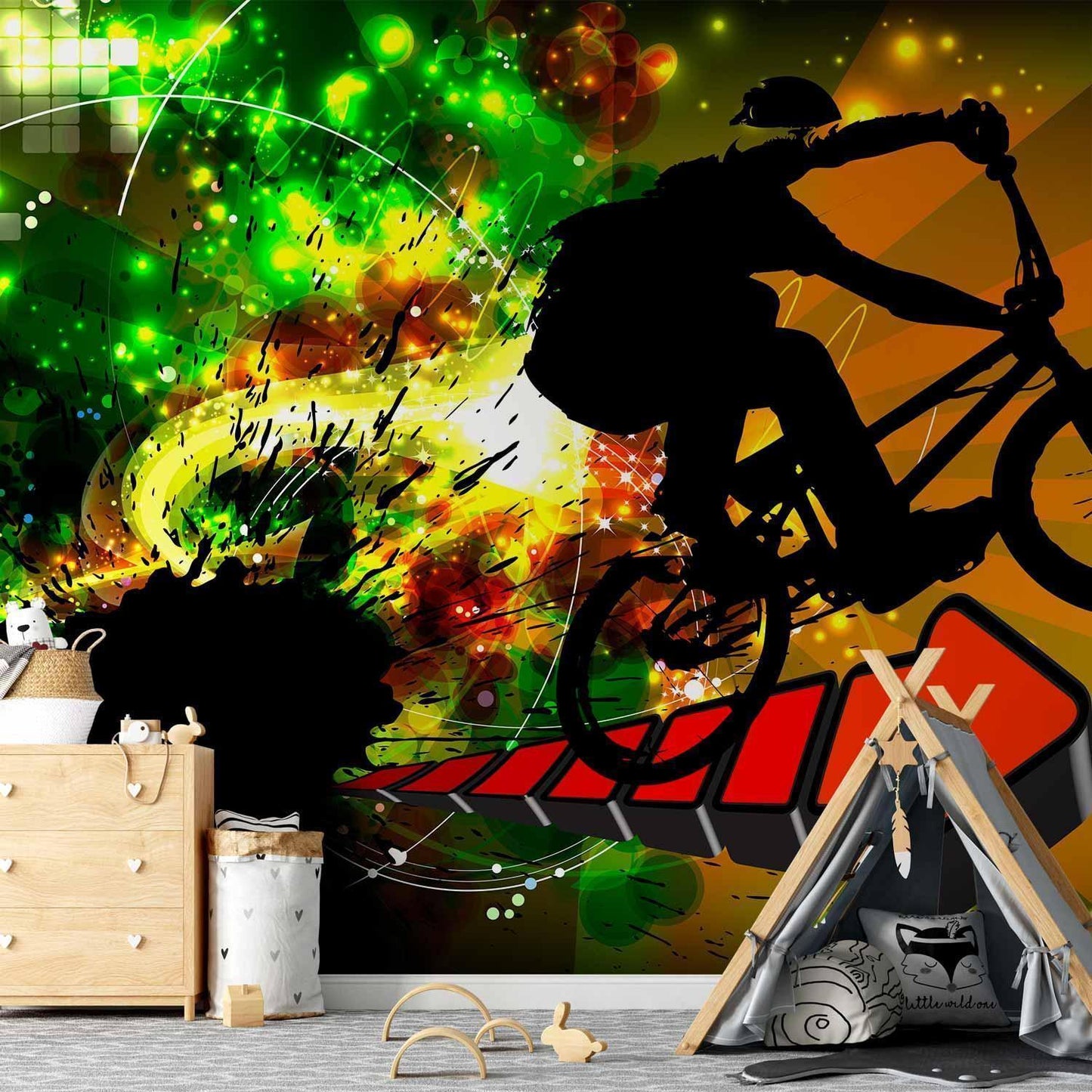 Fototapete BMX Stunt – Action auf zwei Rädern für coole Wände