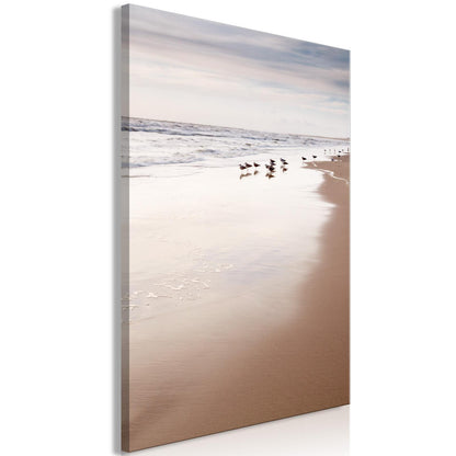 Leinwandbild - Autumn Beach (1 Part) Vertical Artgeist
