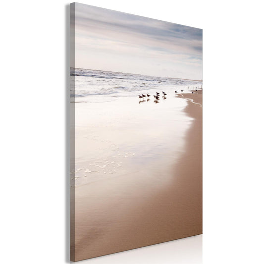 Leinwandbild - Autumn Beach (1 Part) Vertical Artgeist
