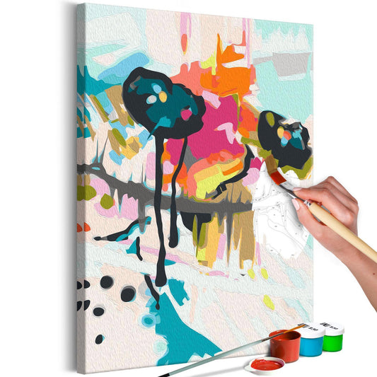 Kunstset zum Selbermalen – Schwarze Tulpe (Malen nach Zahlen)
