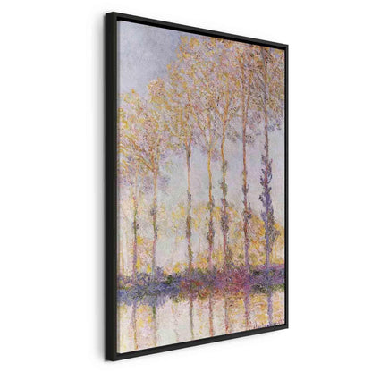 Leinwandbild - Poplars on the Bank of the River Epte Artgeist