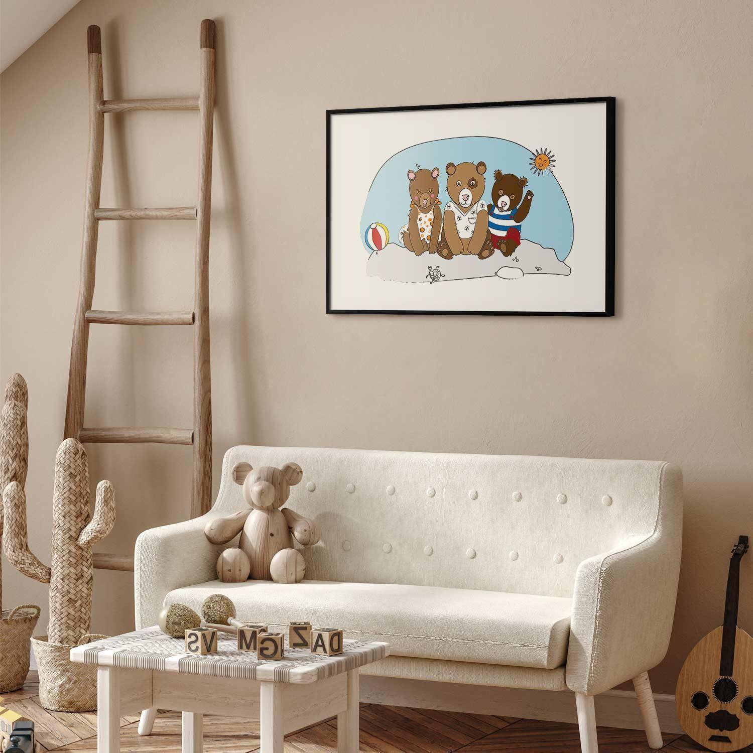 Poster - Bears on the Beach Artgeist