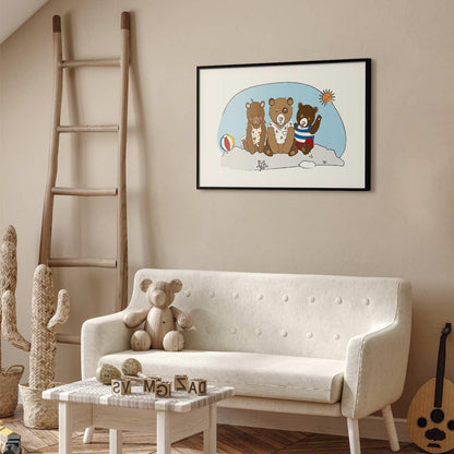Poster - Bears on the Beach Artgeist