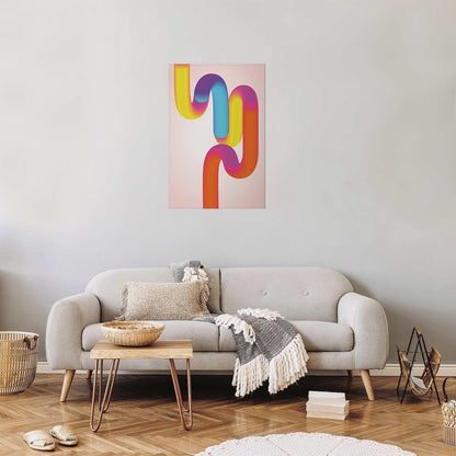 Poster - Rainbow Tubes - abstract illustration with colorful gradients Artgeist
