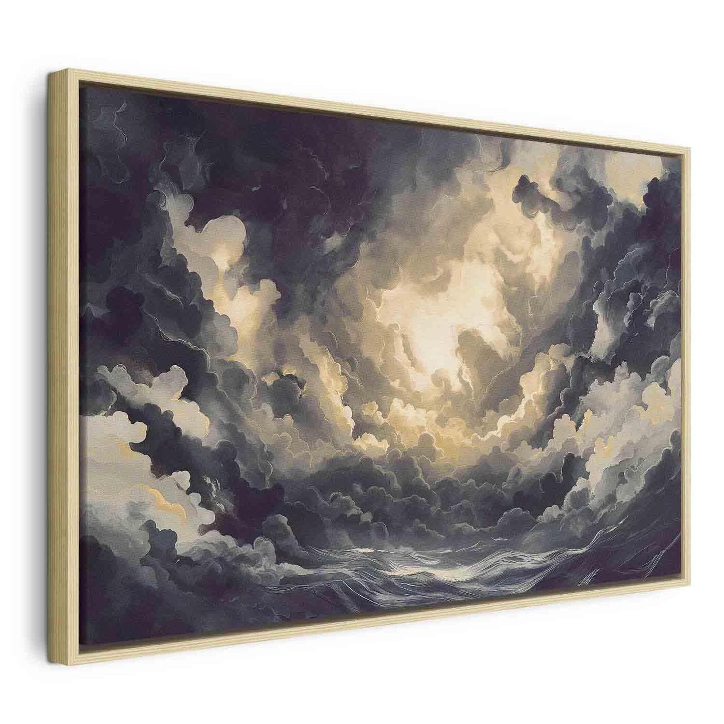Leinwandbild - Epic Light Play: The Sun Battling for Dominance Over the Clouds Artgeist
