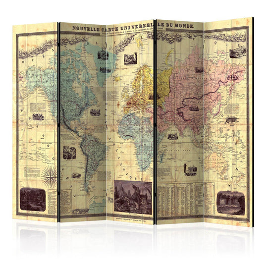 Paravent - Nouvelle Carte Du Monde Artgeist