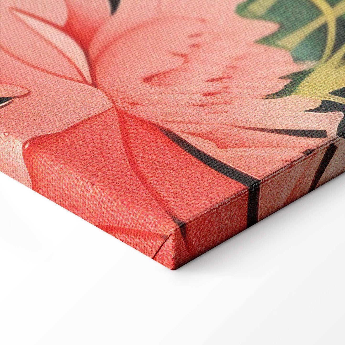 Leinwandbild - By an Asian pond - an illustration in the style of a Japanese engraving, depicting a heron