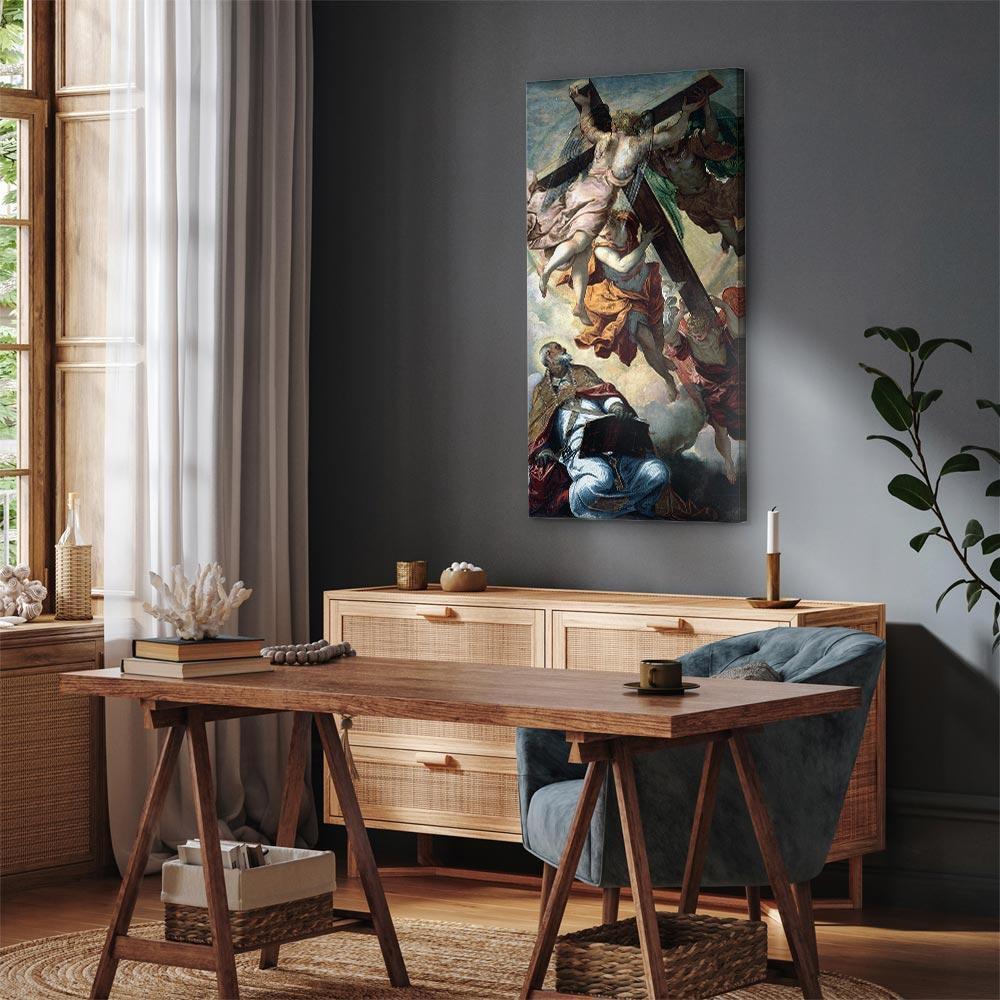 Leinwandbild - Tintoretto – Apparition of the Cross to St Peter