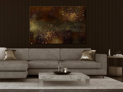 Leinwandbild - Golden Constellation (1 Part) Wide Artgeist