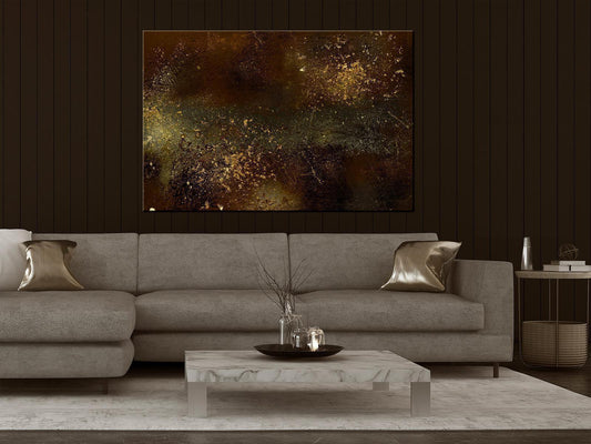 Leinwandbild - Golden Constellation (1 Part) Wide Artgeist