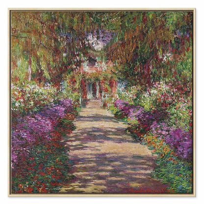 Leinwandbild - Claude Monet – A Pathway in Monet's Garden
