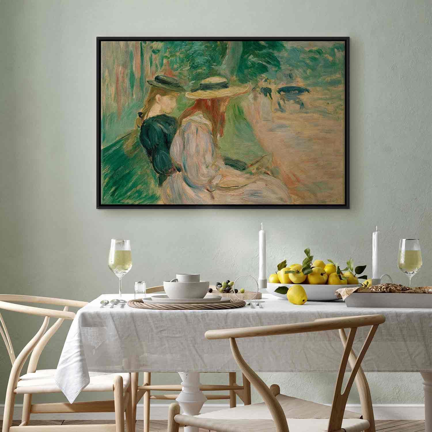 Leinwandbild - Sur un banc de Bois de Boulogne (Berthe Morisot) Artgeist