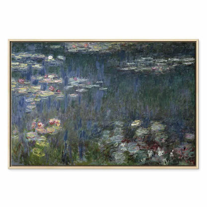 Leinwandbild - Claude Monet – Waterlilies: Green Reflections