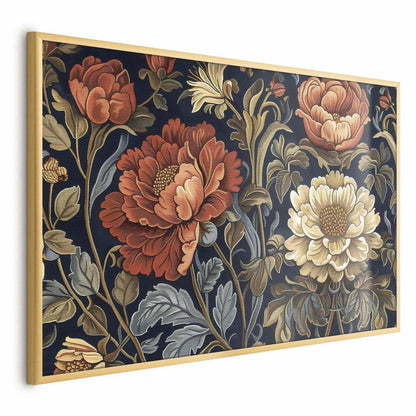 Poster - Tapestry Large Retro Flowers Artgeist