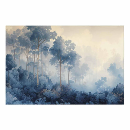Poster - Forest in Misty Blue Shades