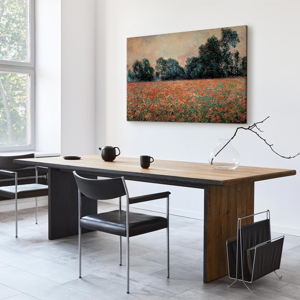 Leinwandbild - Claude Monet – Field with wild Poppies