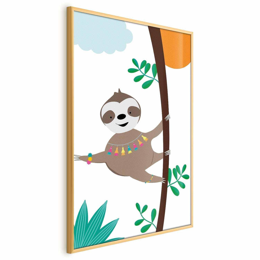 Poster - Cheerful Sloth Artgeist