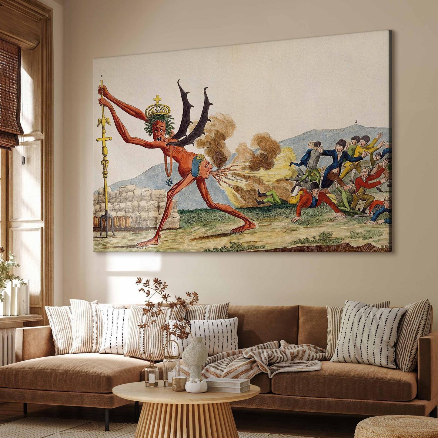 Wandbild XXL - Jacques-Louis David – Caricature of the English Government