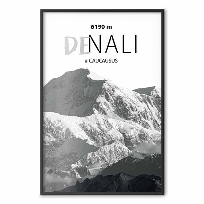 Poster - Majestic mountain peak Denali mountain crown mountain landscape