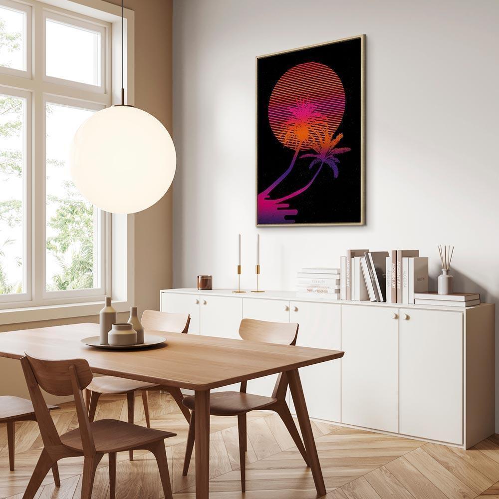 Leinwandbild - Palm at Sunrise (1 Part) Vertical