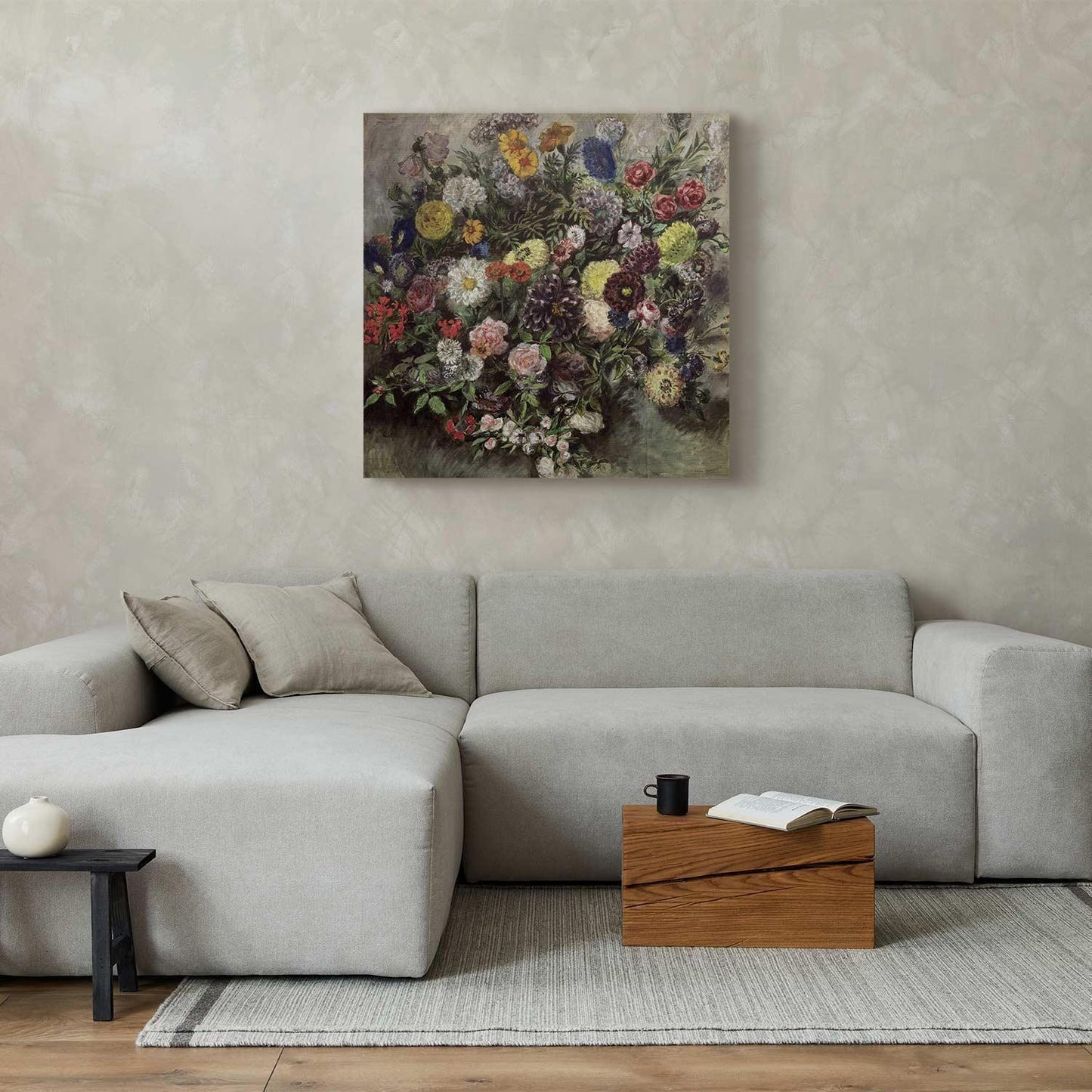 Leinwandbild - Eugène Delacroix – Bouquet of Flowers