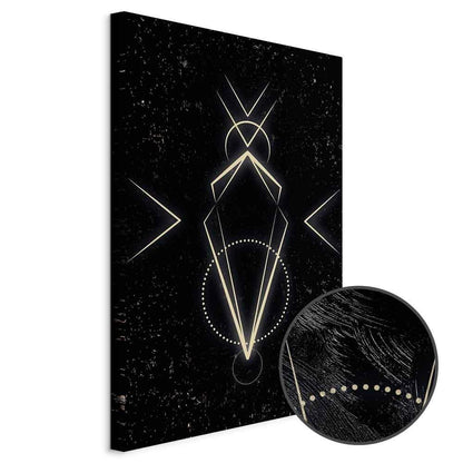 Leinwandbild - Symmetry of Shapes (1-part) - Graphic Motif in Black Shade