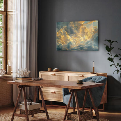 Leinwandbild - Last Breath of the Day: Clouds Illuminated by Evening Glow