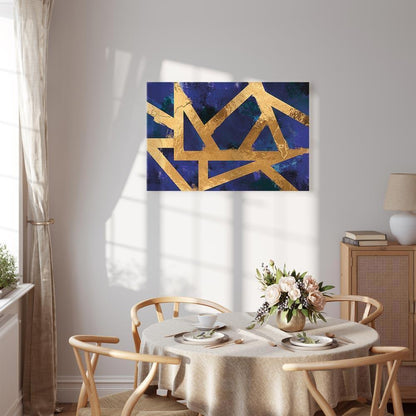 Leinwandbild - Golden Geometry (1 Part) Wide