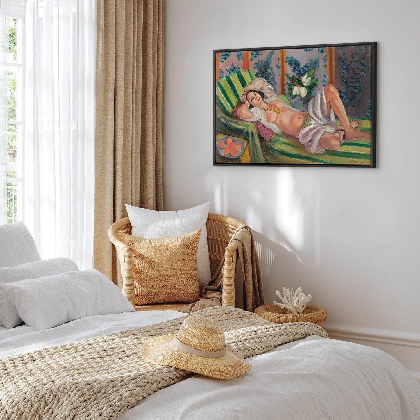 Leinwandbild - Henri Matisse – Reclining Odalisque with Magnolias