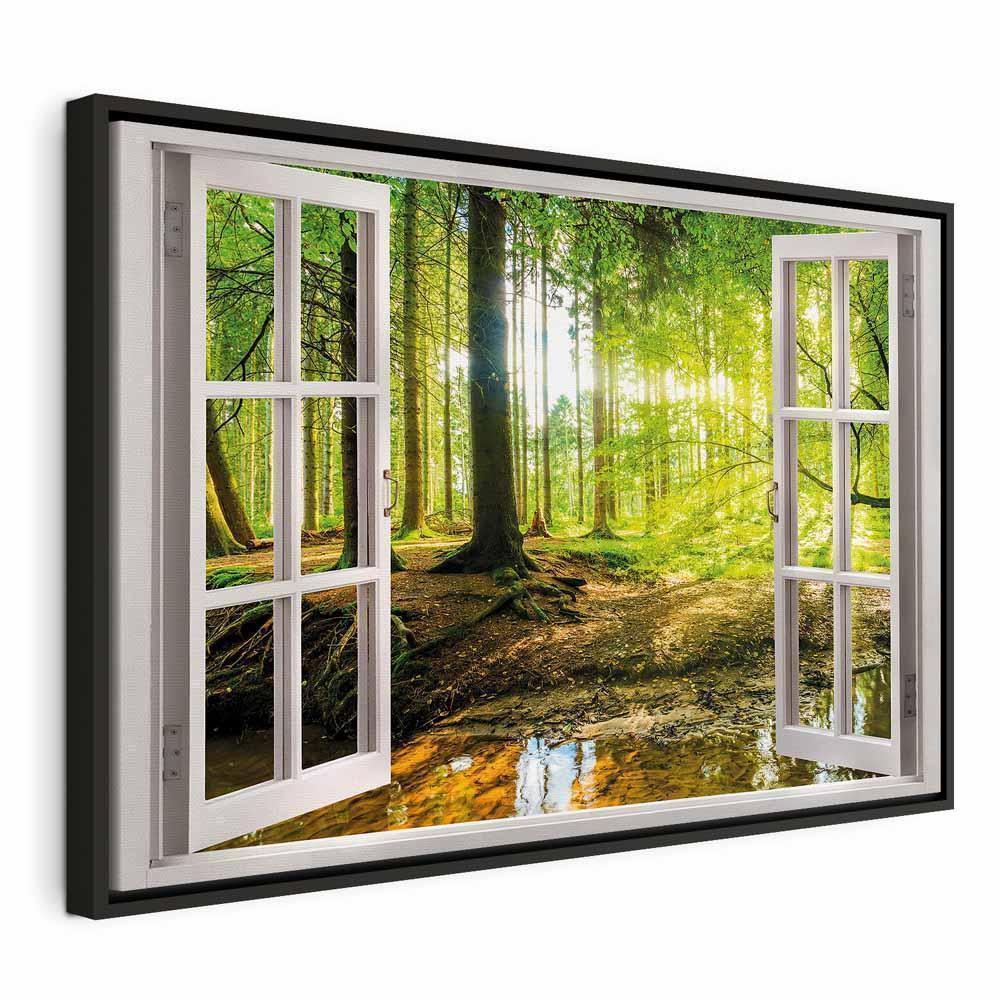 Leinwandbild - Window: View on Forest