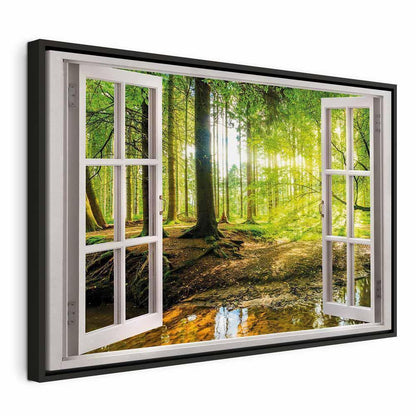 Leinwandbild - Window: View on Forest