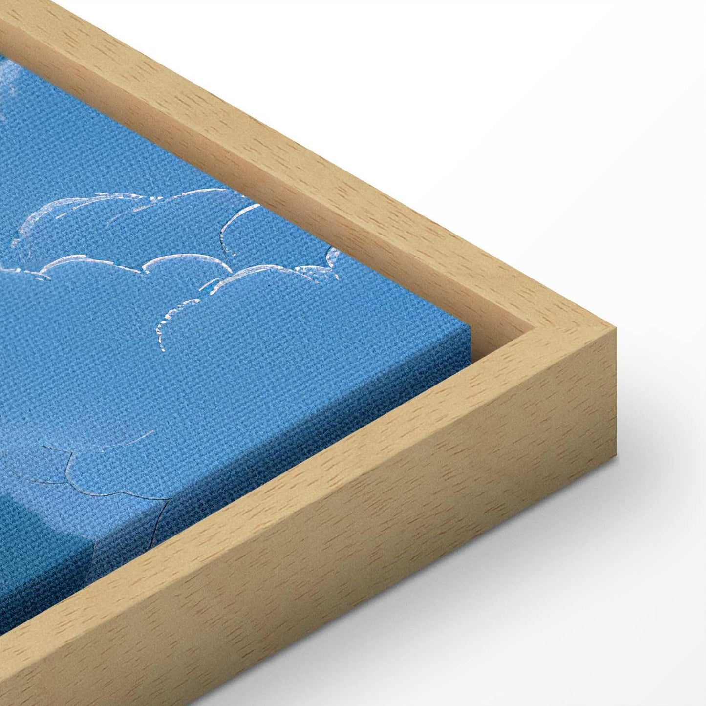 Leinwandbild - Blue Sky Breaking Through White Fluffy Clouds