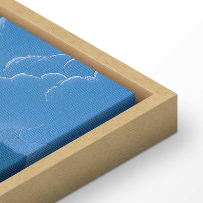 Leinwandbild - Blue Sky Breaking Through White Fluffy Clouds