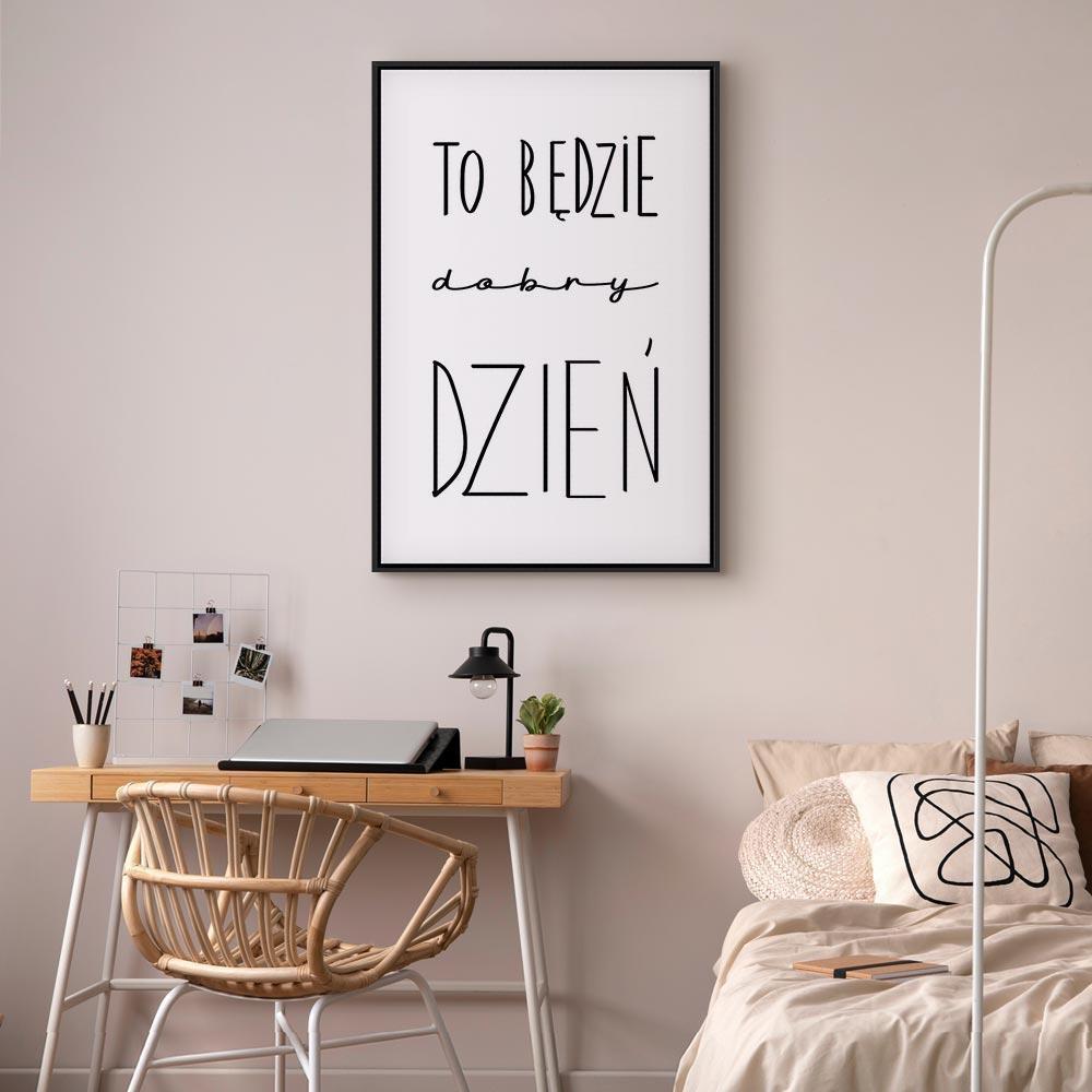 Leinwandbild - Art of Words (1-part) - Inspirational Black Text on White